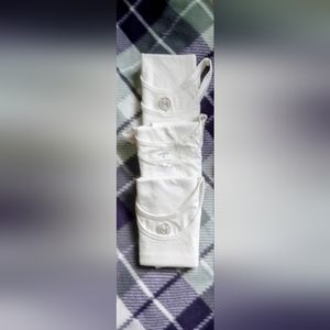 Girls White Cotton Sleeveless Tank Tops  - Set of 3 - Size 8 - *SO* & Carter's